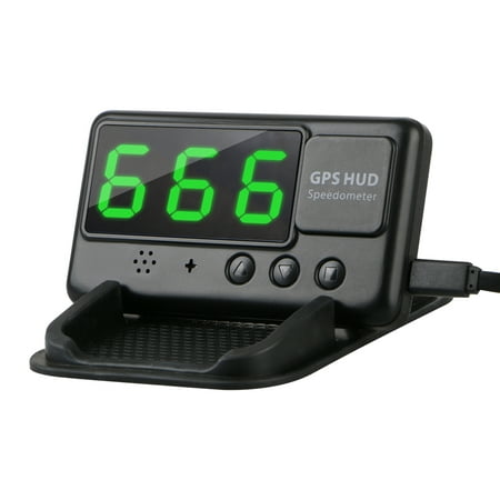 Digital Universal Car HUD GPS Speedometer Display MPH/KM Overspeed Alarm Windshield Project for All (Best Car Hud Kit)