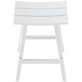 thumbnail image 4 of Afuera Living Modern Outdoor 29" HDPE Plastic Saddle Seat Barstool in White, 4 of 6