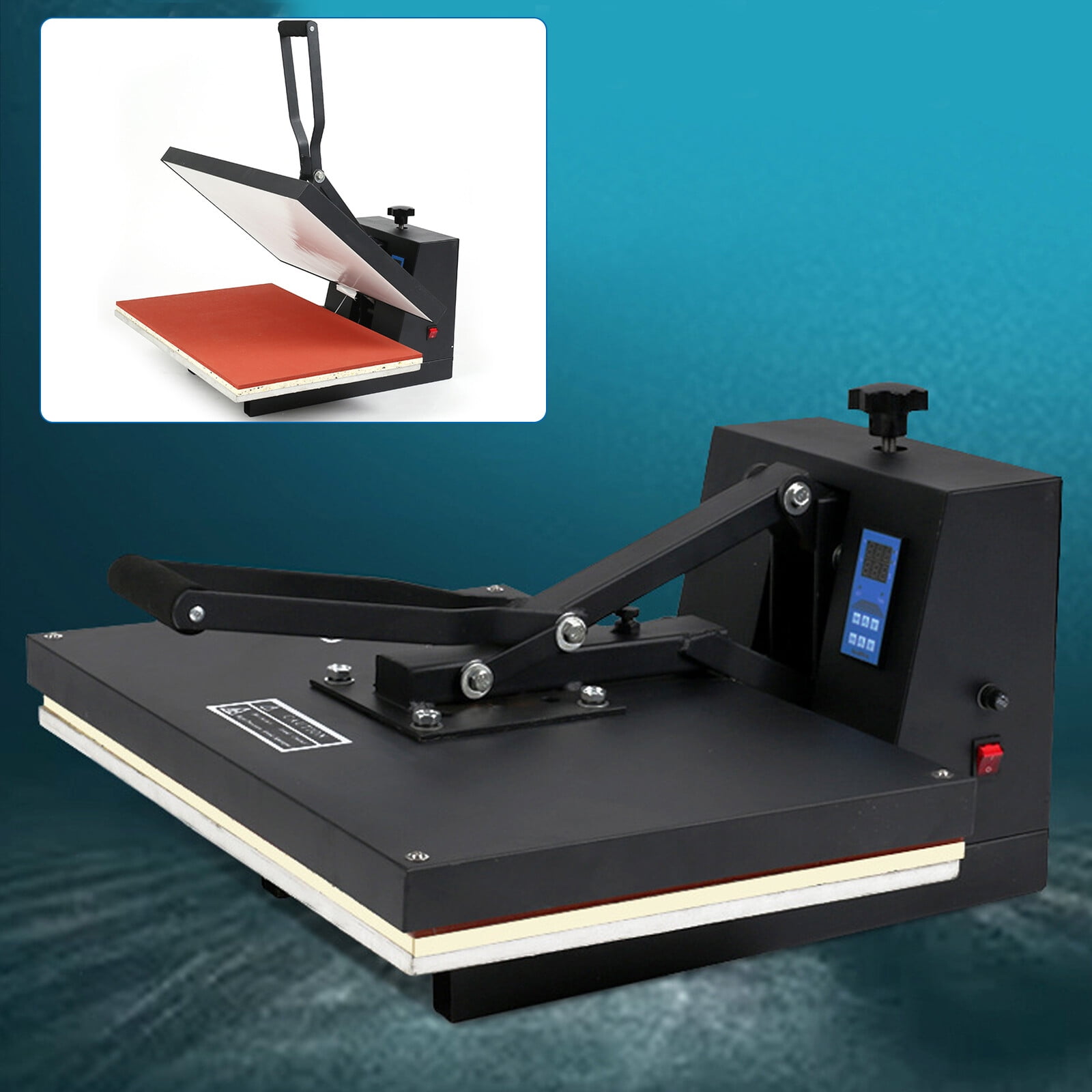 16 X 24in Heat Press Machine, Time and Temperature Adjustable, Automatic Thermostat, 1800W Flat Plate Heat Press for Clothes, Pillows 110V