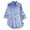 A-Light Blue1047, variant on Women's Gingham Print Blouse Collared Button Front Curved Hem Tunic Oversized Relaxed Casual Daily Top