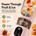 thumbnail image 4 of STARBIAO Portable Blender 19.6 oz Personal Juicer Cup, USB-C Rechargeable Mini Blender for Shakes & Smoothies, 12-Blade Stainless Steel, 4 Modes, Digital Display, Self-Cleaning, Pink, 4 of 13