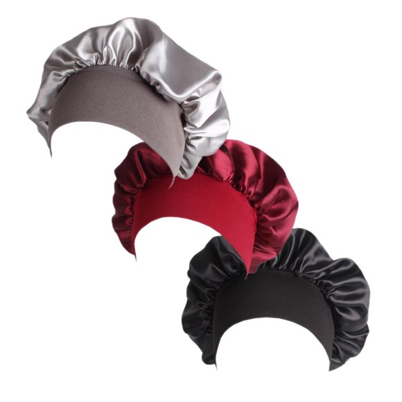 32x32cm 3Pcs Satin Elastic Wide Band Sleeping Ladies Chemo Protect Hair