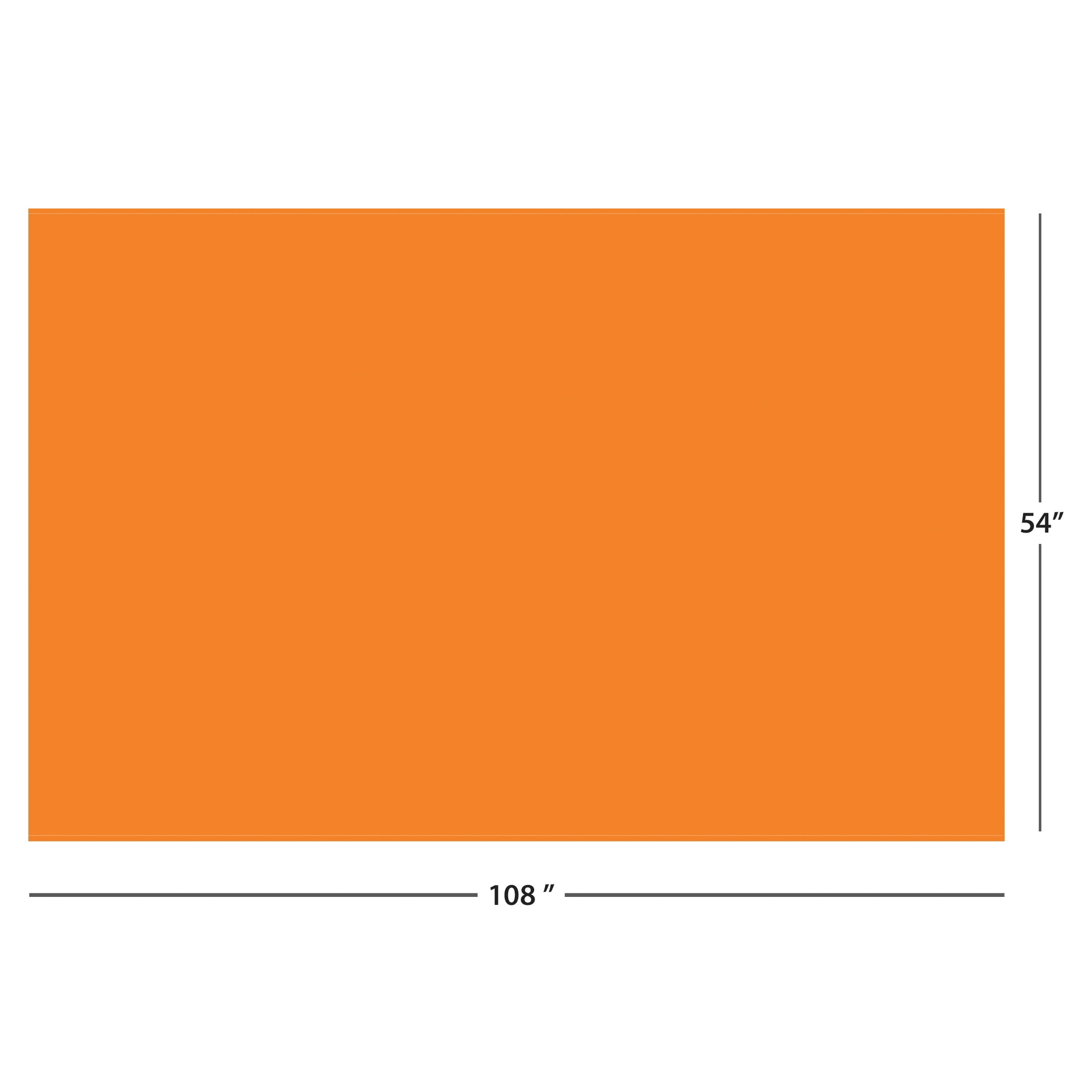 3 Count 54 IN x 108IN Orange Rectangular Plastic Table Covers by Way To Celebrate