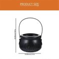 thumbnail image 3 of Black Cauldron Kettle Plastic Witch Kettle Candy Kettle Bucket, 3 of 5