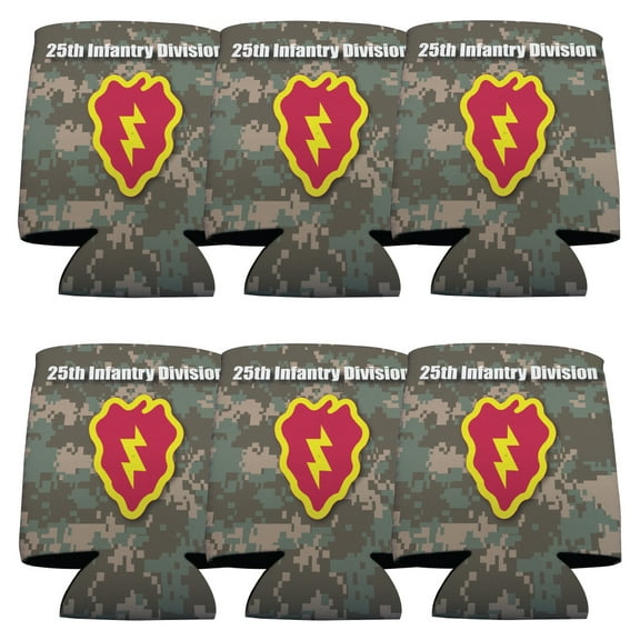 Military 25th Infantry Division 6 Designs Drink Sleeves 6 Count