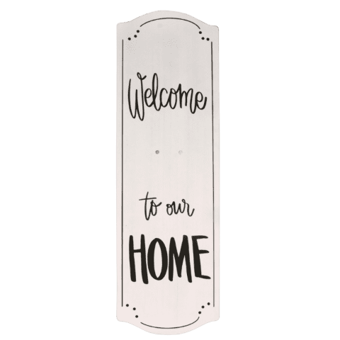 Transpac Welcome to Our Home Magnet Porch Sign