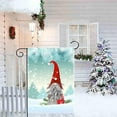 thumbnail image 2 of Christmas Tomte in Winter Garden Yard Flag Banner House Home Decor 12 x 18 inch, Forest Snow Small Mini Decorative Double Sided Welcome Flags for Holiday Wedding Party Outdoor Outside, 2 of 6