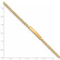 thumbnail image 3 of 14k Yellow Gold Anchor Link Name Bar Identification Id Bracelet, 3 of 7