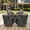 Brown, variant on OPOHORO 6 Pieces Patio Conversation Set with 41" Fire Pit Table, Gray Wicker Rattan Furniture Set for Outside with Sectional Couch, Swivel Chairs, Ottmans and Rectangular Propane 41" Firepit - Gray