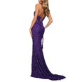 thumbnail image 2 of Women's Solid Color Elegant Sexy Sequin Backless Maxi Dress Split Formal Evening Gown Evening Party Wear Masquerade Gown Long And Short Dresses for Women High Low Dress Wedding Guest Dresses for Women, 2 of 6