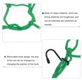 thumbnail image 4 of Unique Bargains 15x15' Extendable Motorcycle Cargo Net Luggage Debris Tie Down Net with Hooks Green 2 Pack, 4 of 6