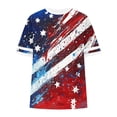thumbnail image 5 of Xdegoge American Flag Paint Splatter Graphic T Shirt for Women Short Sleeve Striped Crewneck Casual Loose Independence Day Patriotic Event Summer Vacation Shirts Tops, 5 of 6