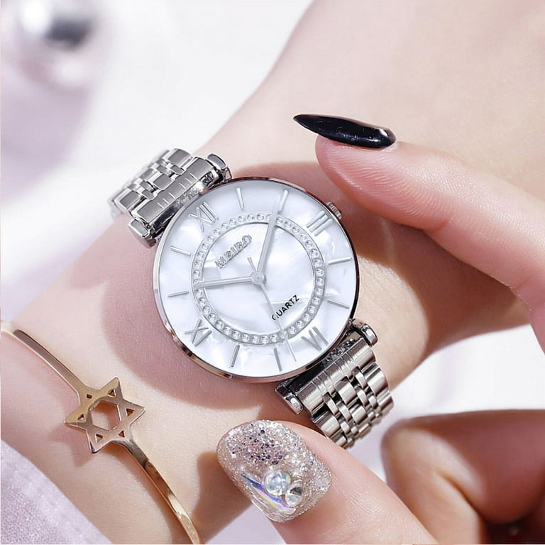 BICOASU Watches MEIBO Women s Casual Quartz Stainless Steel Newv
