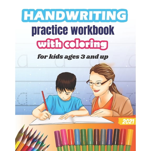 Handwriting practice workbook with coloring for kids ages 3 and up: Solid and Sturdy book to BIG Letter Tracing for Preschoolers and coloring images for kids ages 3 and up. Durable book and high quali