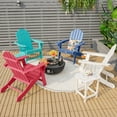 thumbnail image 7 of Costway 4 PCS Patio Adirondack Chair Weather Resistant Garden Deck with Cup Holder Red, 7 of 7