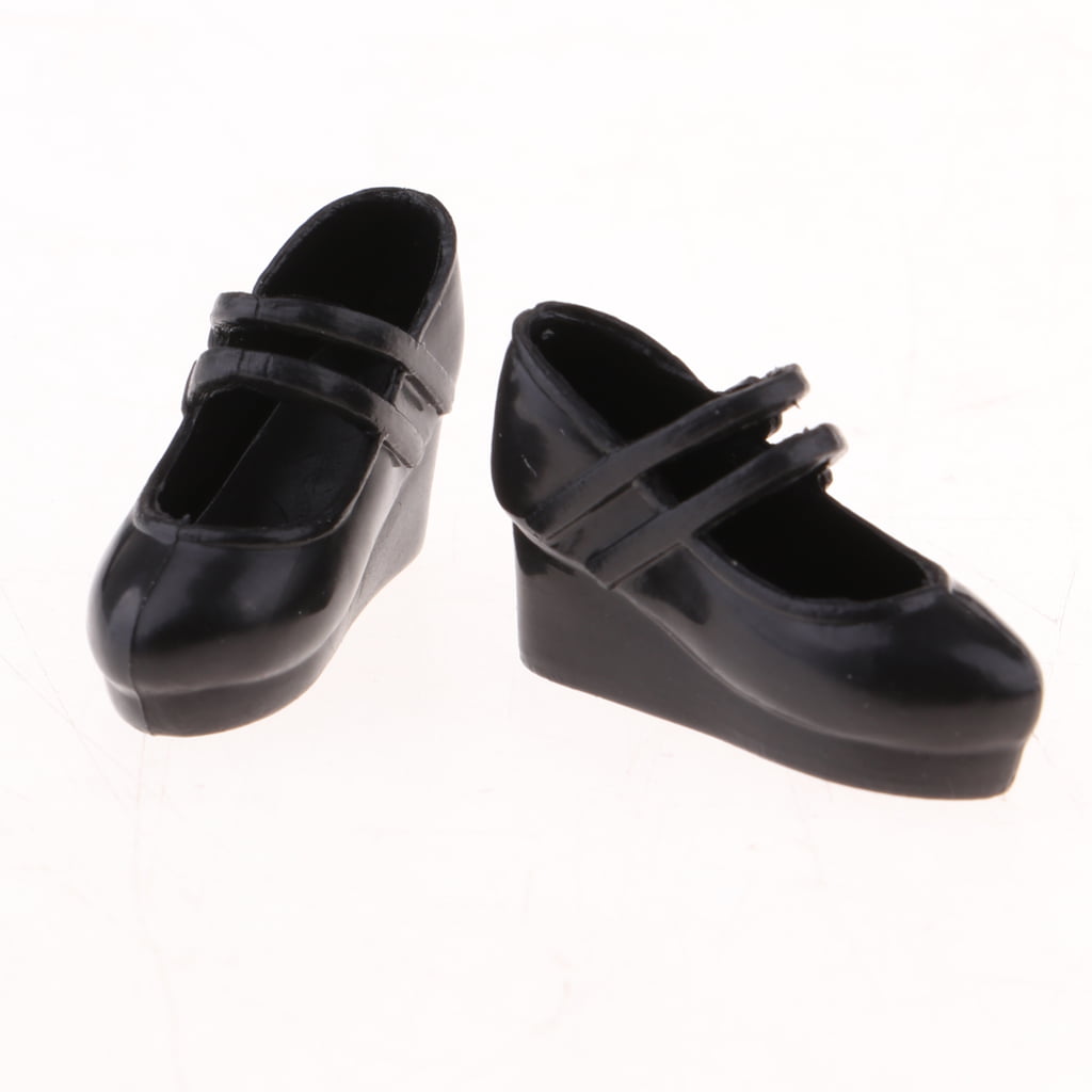 3 Pairs Plastic Single Shoes Slope Heels for 1/6 Blythe Takara Azone Dolls 