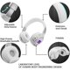 thumbnail image 5 of Auriculares Bluetooth supraaurales LINLIN, auriculares inalámbricos Bluetooth plegables con micrófono, FM, tarjeta TF y entrada AUX para PC, TV, teléfonos inteligentes y tabletas., 5 of 8