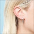 thumbnail image 5 of SUSHANG Large Zircon Cross Stud Earrings Easter Ornament of The Crucifix Zircon Earrings Earrings Men and Women Personality Simple Earrings, 5 of 6