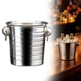 thumbnail image 1 of Barware Set Stainless Ice Bucket with Handles Thickened Wine & Beer Chiller for Bar and Home Use, 1 of 8