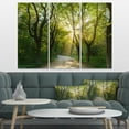 thumbnail image 3 of Designart - Evening in Green Forest - Landscape Canvas Art Print, 3 of 3