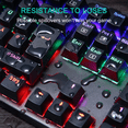 thumbnail image 4 of Wired RGB LED Backlit Mechanical Gaming Keyboard with 104 Keys Mechanical Gaming keyboard, Independently Change the axis Computer Games Black(Green Shaftkey), 4 of 8