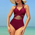 thumbnail image 4 of sovlvnd Summer Sale Women's 2024 Summer ashionable Over Size Solid Color Mesh Bikini Swimsuit Summer Beach Casua Bathing Suit Bikini, 4 of 5