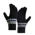 thumbnail image 1 of Qarigey Guantes cálidos de invierno para pantalla táctil, mitones de punto elásticos para mujer, suaves y cálidos, de amplia aplicación guantes y mitones Negro, 1 of 6
