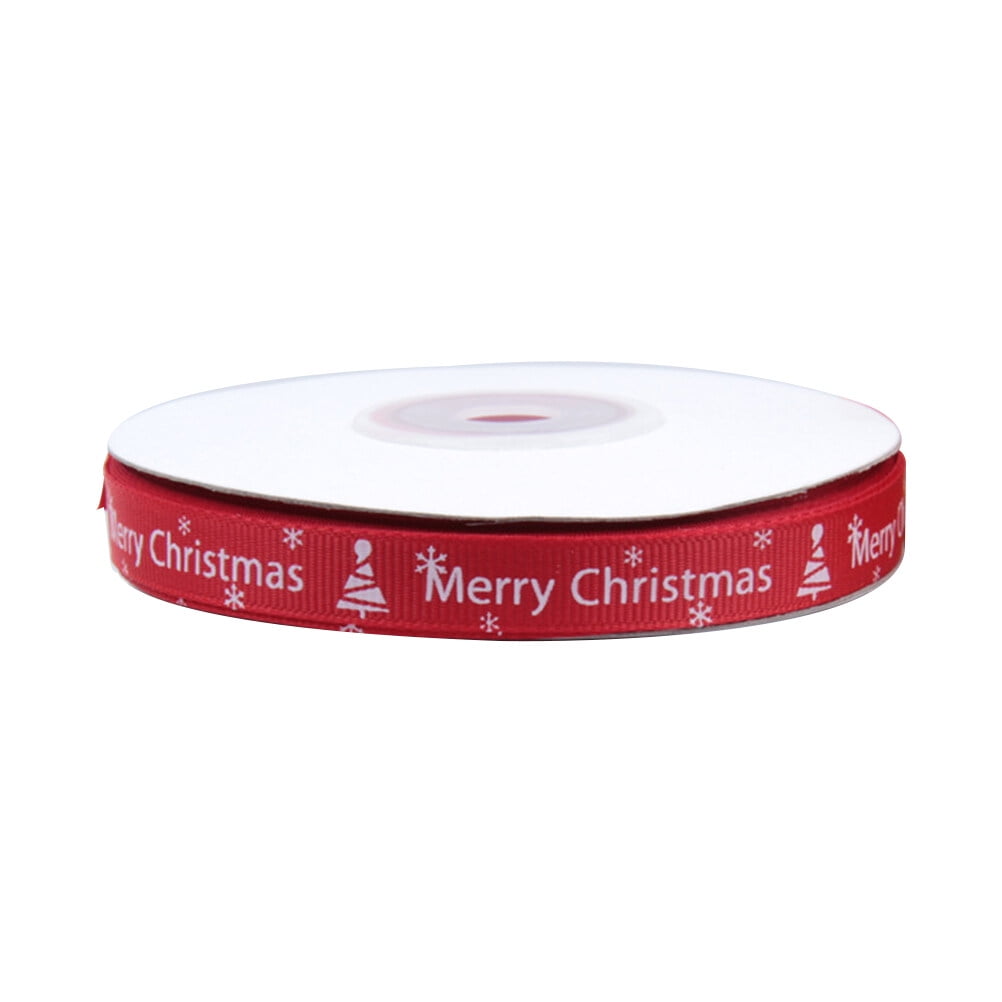 Red Ribbon Doublesided Christmas Gift Wrapping Ribbons Strip Holiday