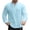 Light Blue, variant on Men's 100% Cotton Linen Henley Shirts Long Sleeve Collarless T-Shirts Longline Kurta Beach Shirts Size 3XL Yellow