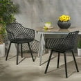 thumbnail image 2 of GDF Studio Tate Outdoor Modern Dining Chair, Set of 2, Black, 2 of 8