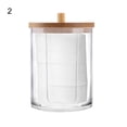 thumbnail image 2 of Cheers.US Makeup Cotton Round Holder, Clear Diamond Pattern Cotton Pads Organizer Container Display Stand Cosmetic Makeup Storage Box with Lid - Clear, 2 of 7