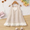 thumbnail image 2 of Toddler Girls Dresses Summer Casual Sleeveless Bow A-Line Cute Casual for Girls Lace Dresses, 2 of 9