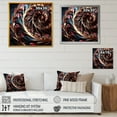 thumbnail image 4 of Designart "Hypnotic Spiral in Gold and Pink I" Abstract Wall Art - Modern Gold Abstract Spirals Entryway Wall Art Print, 4 of 6