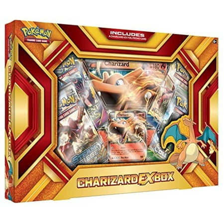 Pokémon Cards POK16CHAREXBX TCG: Charizard-Ex Box Fire Blast Card Game, Multicolor, 1 full art foil promo card featuring Charizard EX By