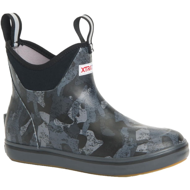 Botas Ankle Deck Xtratuf para mujer, color negro, camuflaje, impermeables, 10 unidades