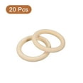 thumbnail image 3 of 20Pack 70mm(2.8") Natural Wood Rings, 10mm Smooth Unfinished Wooden Circles, 3 of 6