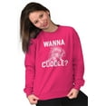 thumbnail image 4 of Wanna Cuddle Porcupine Animal Lover Sweatshirt for Men or Women Brisco Brands S, 4 of 6