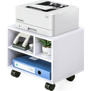 FITUEYES Printer Stand On Wheels Mobile Under Desk Work Cart PS304005WW