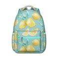 thumbnail image 1 of Lemon Fruit Students Backpack Cute Yellow Summer School Bag with Floral Retro Pattern, Lightweight and Wear-Resistant, 1 of 6