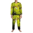 thumbnail image 3 of Balery Ball Pijama para Hombre de Dos Piezas con Manga Larga, Conjunto de Dormir y Descanso Suave con Bolsillos-Large, 3 of 7