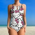 thumbnail image 2 of Hello Kitty Women's One Piece Swimsuit High Neck Tummy Control Swimwear Bathing Suit, 2 of 7