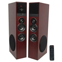 Rockville TM80C Cherry Powered Home Theater Tower Speakers 8" Sub/Bluetooth/USB
