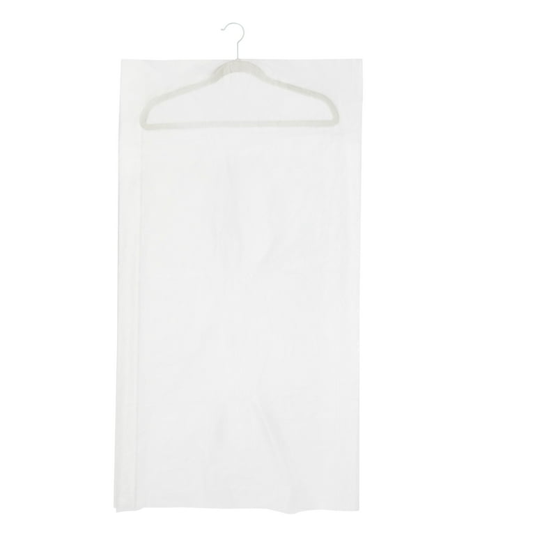 50 Pack Clear Plastic Garment Bags for Long Dresses, Hanging