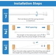 thumbnail image 6 of Spring Tension Curtain Rods Short Tension Rod (White,8" to 12"-2Pcs), 6 of 9