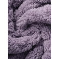 thumbnail image 5 of INSPIRE CHIC Womens Flannel Nightgown Fuzzy Fleece Sleepdress O Neck Pullover Winter Loungewear with Pocket M Purple, 5 of 6