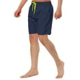 thumbnail image 4 of Unique Bargains Men's Summer Beach Solid Drawstring Surfing Mesh Lining Swim Shorts, 4 of 6