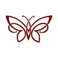 thumbnail image 1 of Unique Butterfly Vinyl Transfer Sticker Decal for Laptop/Car/Truck/Window/Bumper (Matte Maroon, 6in x 3.5in [3-Pack]), 1 of 1