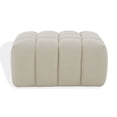 thumbnail image 2 of SAFAVIEH Couture Calyna Modern Boucle Tufted Ottoman, Light Grey, 2 of 8