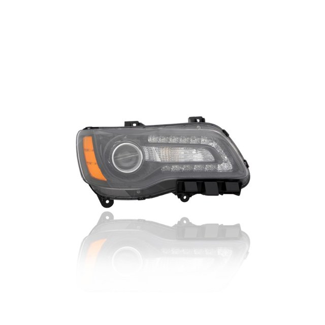 Headlight Assembly - Compatible/Replacement for '12-14 Chrysler 300 - Halogen, Black Bezel - Right Hand - Passenger - 68085416AF