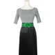 thumbnail image 5 of Cinturón elástico ancho de doble flor grande para mujer INSPIRE CHIC, cinturones elásticos anchos para vestir hasta 70 cm/27.55" verde, 5 of 6